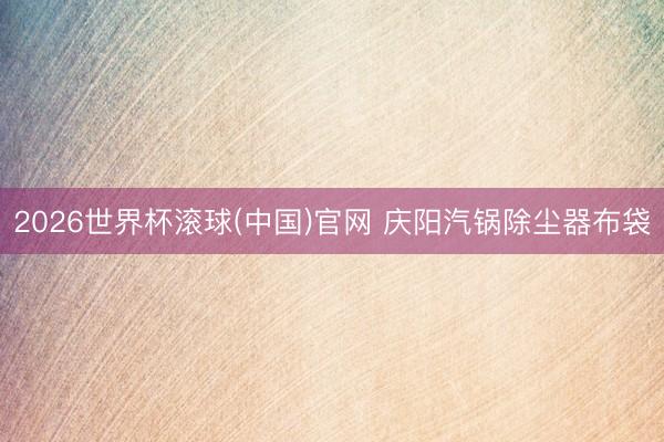 2026世界杯滚球(中国)官网 庆阳汽锅除尘器布袋