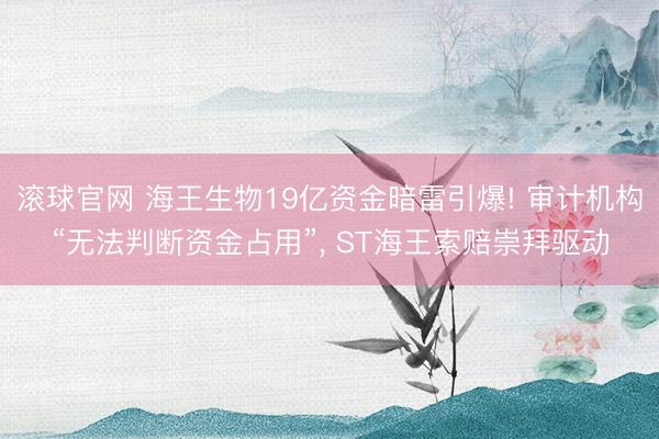 滚球官网 海王生物19亿资金暗雷引爆! 审计机构“无法判断资金占用”， ST海王索赔崇拜驱动