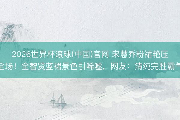 2026世界杯滚球(中国)官网 宋慧乔粉裙艳压全场！全智贤蓝裙景